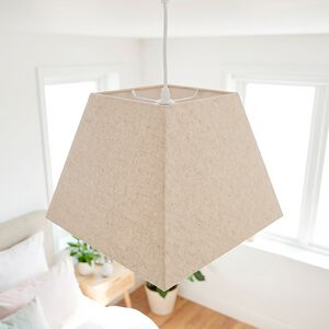 Oatmeal Square Light & Lamp Shade - 10"